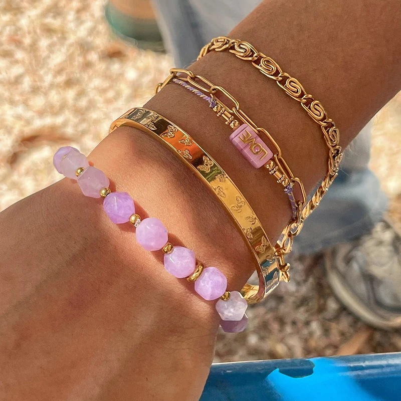 Rozměry náramku ELENYS Amethyst Aura – délka 18 cm